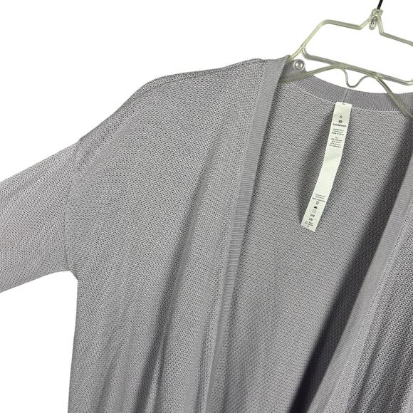 Lululemon Lunar Lengths Long Sleeve Open Front Cashmere Blend Duster Sweater 6 - Picture 5 of 8